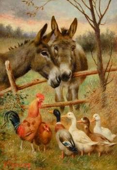 unknow artist Cocks and horses109